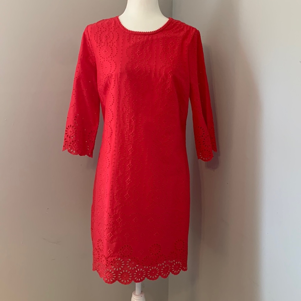 Elegant Red Lace Dress